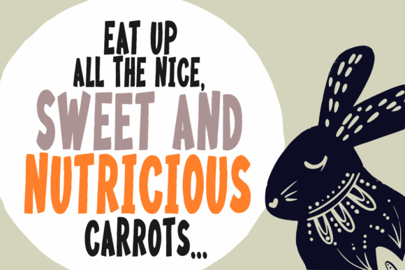 Moody Bunny Font PNG with transparent background - Preview 2