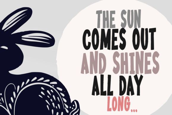 Moody Bunny Font PNG with transparent background - Preview 3