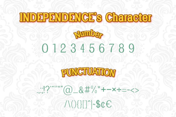 Independence Font PNG with transparent background - Preview 2