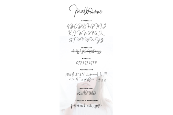 Malbourne Font PNG with transparent background - Preview 5