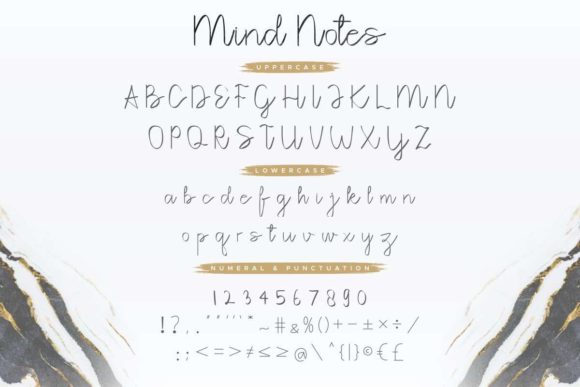 Mind Notes Font PNG with transparent background - Preview 3
