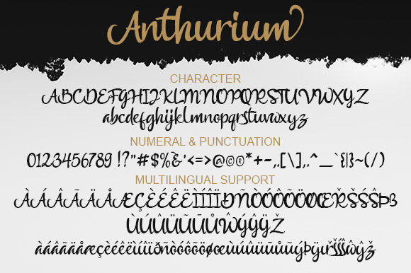 Anthurium Font PNG with transparent background - Preview 2