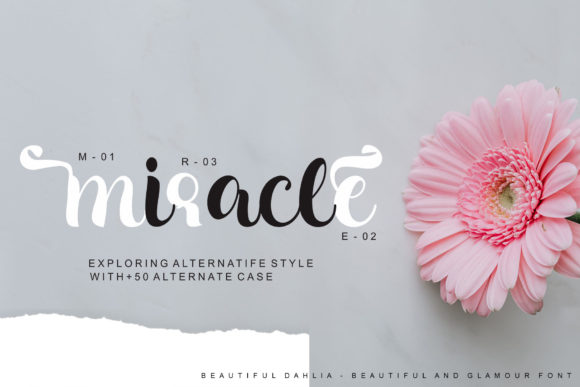 Beautiful Dahlia Font - Preview 1
