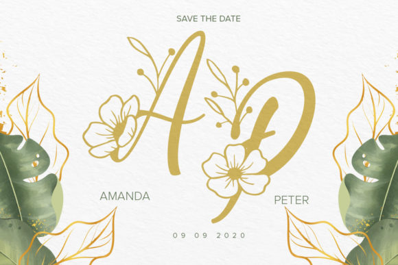 Dellina Monogram Font - Preview 2