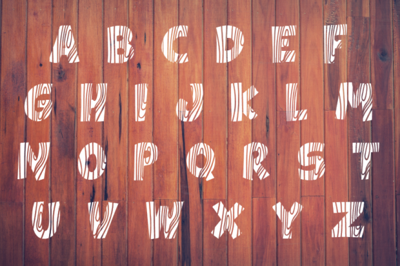 Forest Wood Font - Preview 2