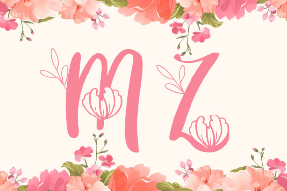 Great Wish Monogram Font PNG with transparent background - Preview 1