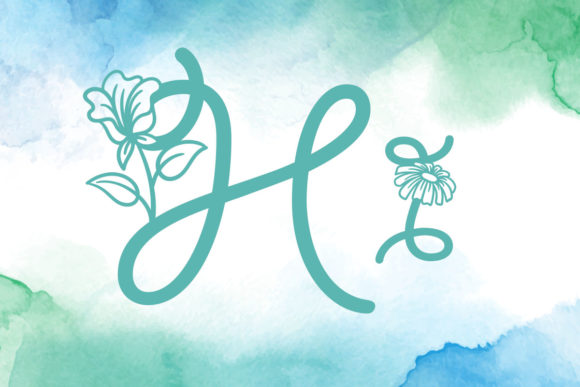 Joyful Monogram Font PNG with transparent background - Preview 1