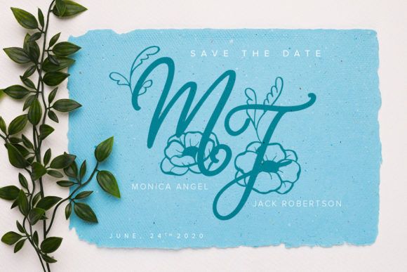 Joyful Monogram Font PNG with transparent background - Preview 2