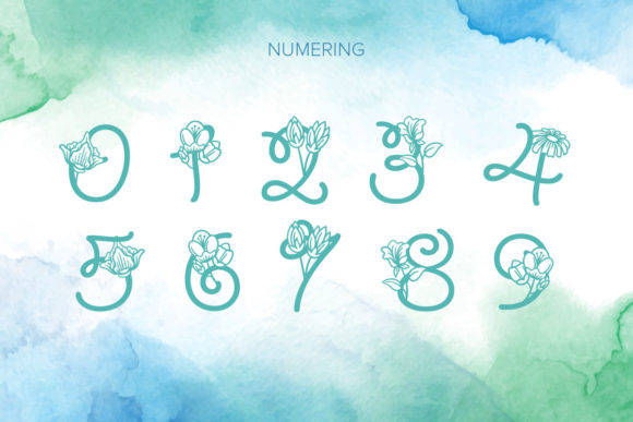 Joyful Monogram Font PNG with transparent background - Preview 5