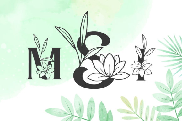 Kafina Monogram Font PNG with transparent background - Preview 1