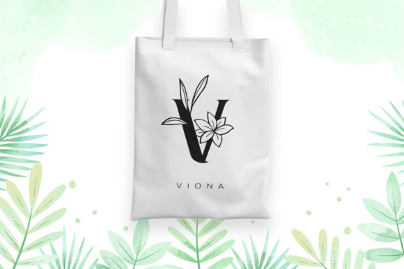 Kafina Monogram Font PNG with transparent background - Preview 3