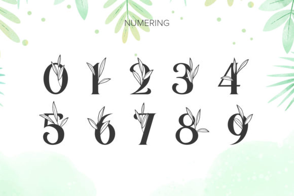 Kafina Monogram Font PNG with transparent background - Preview 5