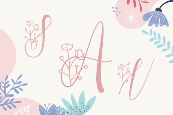 Laurence Monogram Font PNG with transparent background - Preview 1