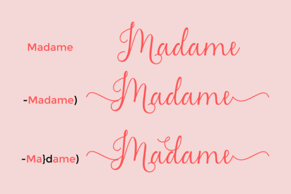 Madame Naila Font PNG with transparent background - Preview 1