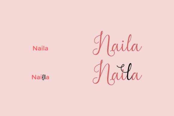 Madame Naila Font PNG with transparent background - Preview 2