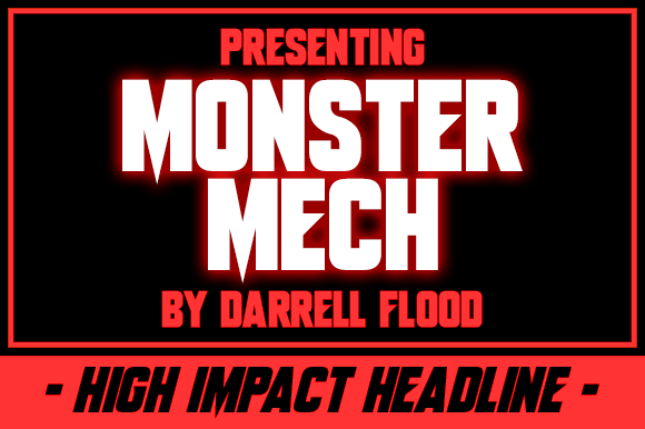 Monster Mech Font PNG with transparent background - Preview 1