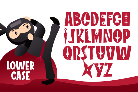 Ninja Fighter Font PNG with transparent background - Preview 3