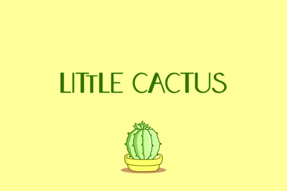 Prickly Cactus Font PNG with transparent background - Preview 3
