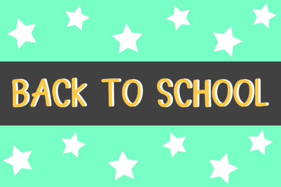 School Bus Font PNG with transparent background - Preview 1