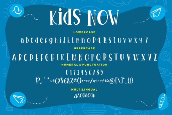 Kids Now Font PNG with transparent background - Preview 6