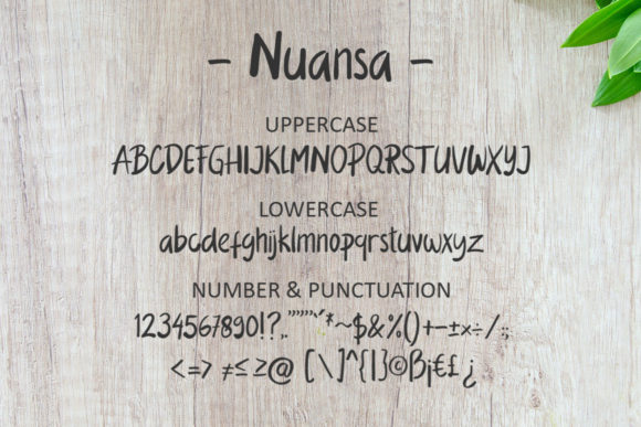 Nuanza Font PNG with transparent background - Preview 3