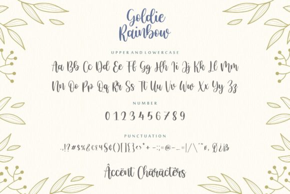 Goldie Rainbow Font - Preview 5