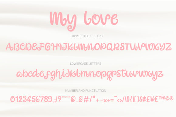 My Love & Love Story Font PNG with transparent background - Preview 4