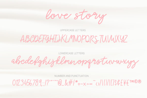 My Love & Love Story Font PNG with transparent background - Preview 5