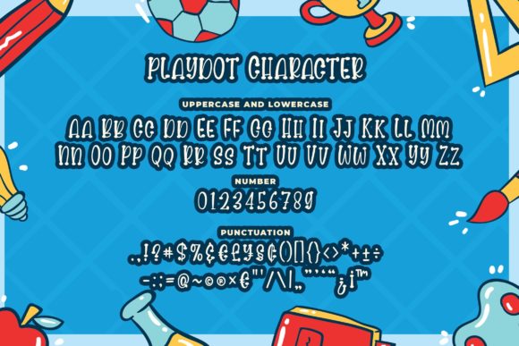 Playdot Font PNG with transparent background - Preview 4