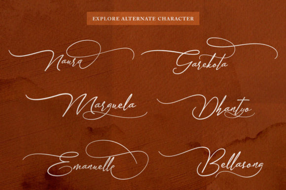 Sandrina Font PNG with transparent background - Preview 3