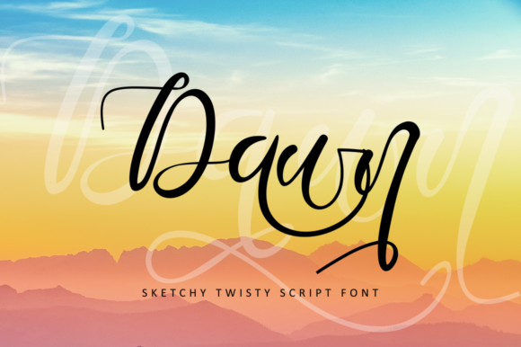 Sketchy Twisty Font PNG with transparent background - Preview 3