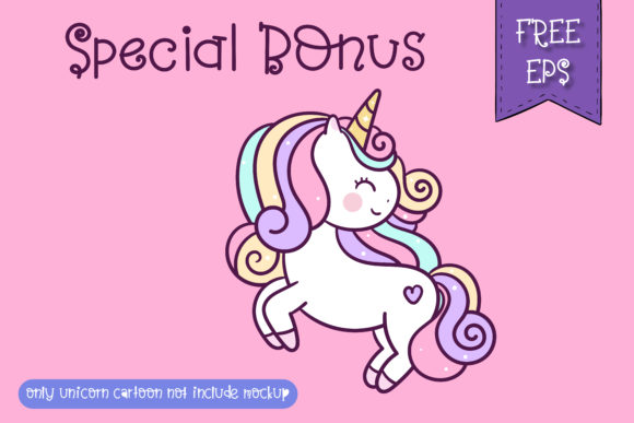 Girly Unicorn Font - Preview 1