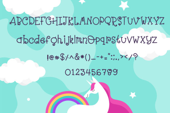 Girly Unicorn Font - Preview 4