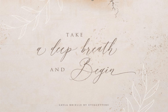 Layla Brielle Font PNG with transparent background - Preview 2
