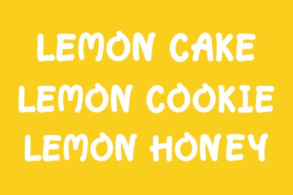 Lemon Toffy Font PNG with transparent background - Preview 2