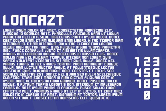 Loncazt Font PNG with transparent background - Preview 1