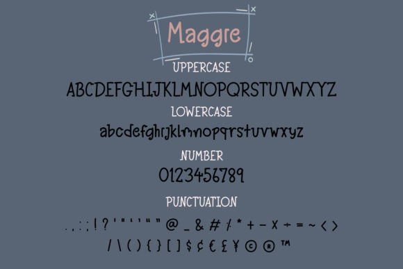 Maggie Font PNG with transparent background - Preview 2