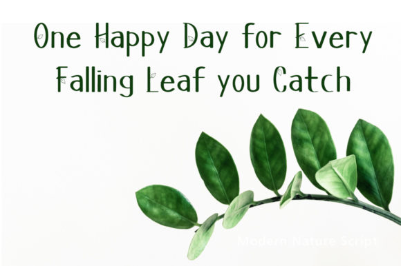 Magic Leaf Font PNG with transparent background - Preview 1