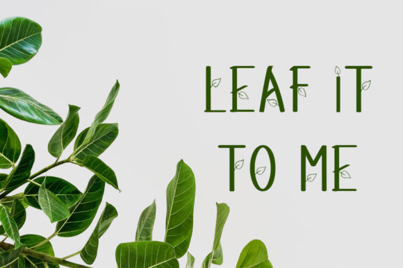 Magic Leaf Font PNG with transparent background - Preview 2
