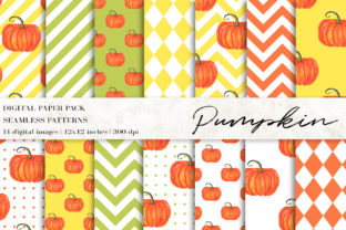 Pumpkin Digital Papers Graphic by BonaDesigns · Creative Fabrica