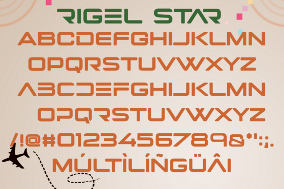 Rigel Star Font PNG with transparent background - Preview 4