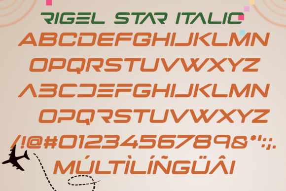 Rigel Star Font PNG with transparent background - Preview 5