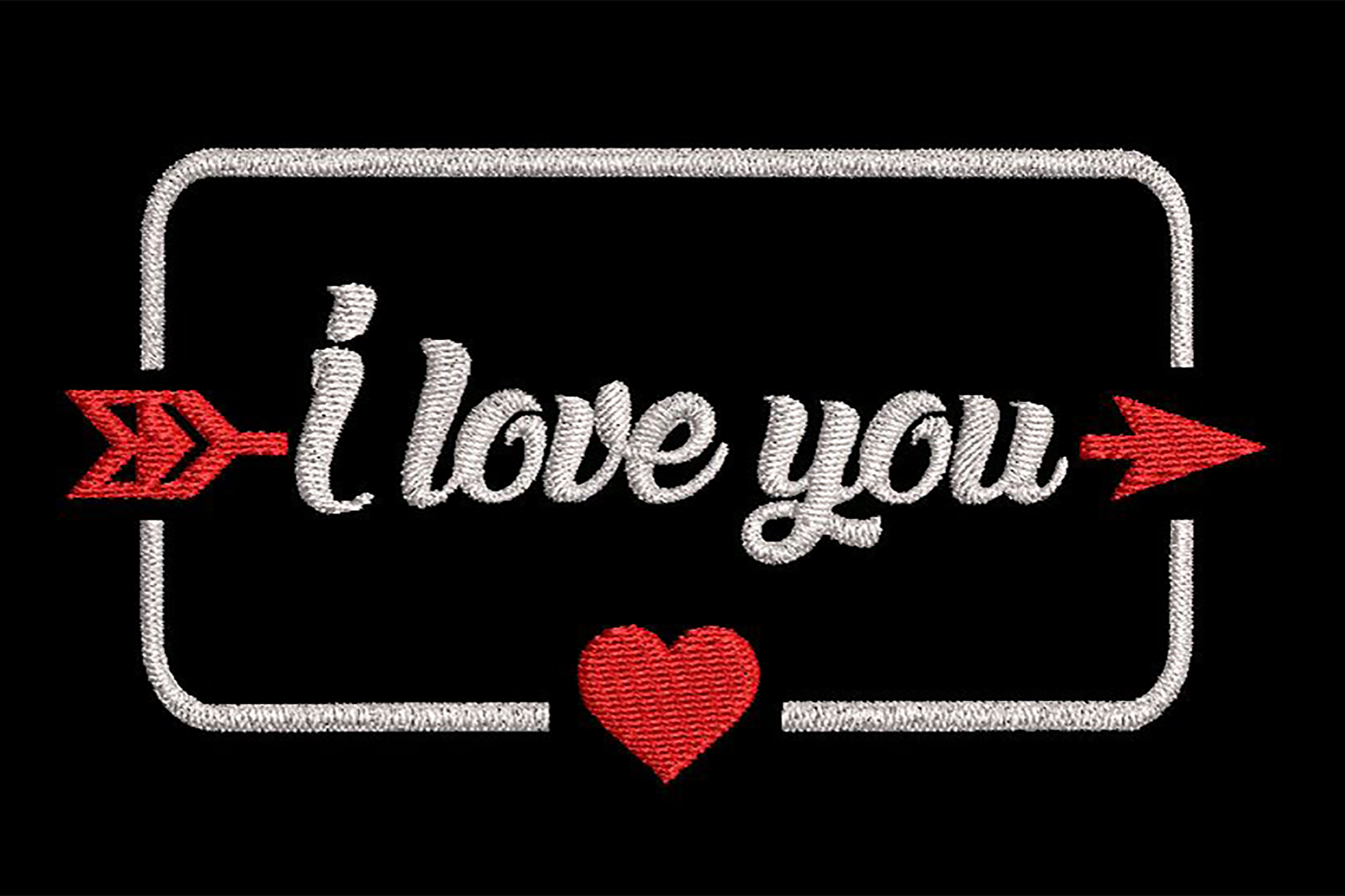 Words "I Love You"and a Heart in a Frame