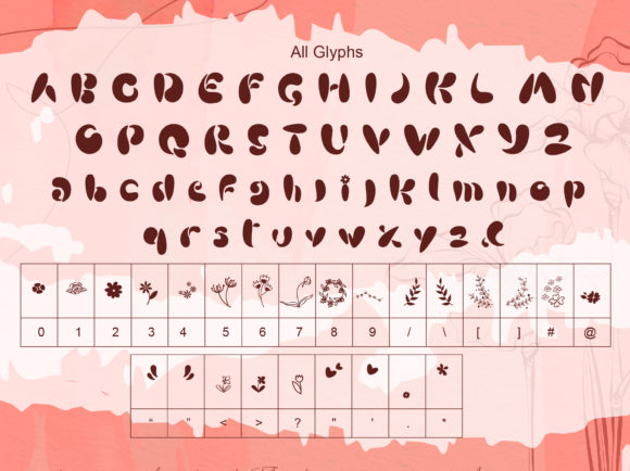 Flower Text Effect Font PNG with transparent background - Preview 1