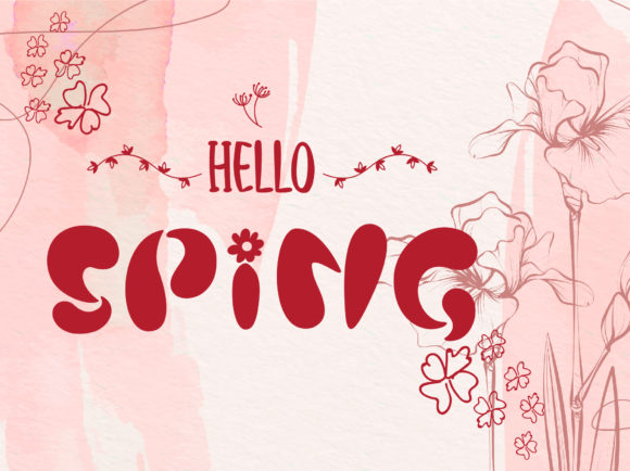 Flower Text Effect Font PNG with transparent background - Preview 3