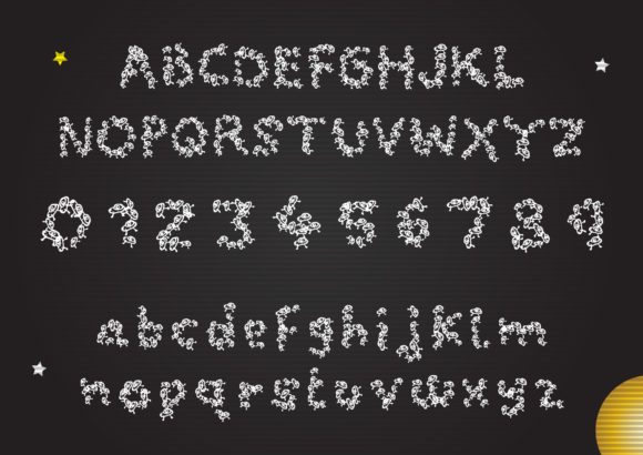 Little Ufo Font PNG with transparent background - Preview 1