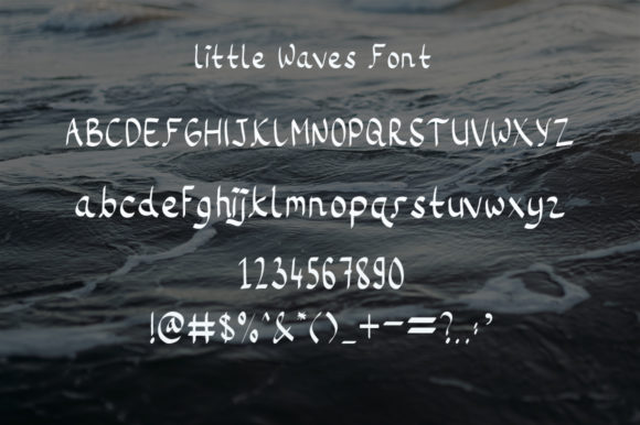 Little Waves Font PNG with transparent background - Preview 4