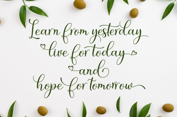 Love Diery Font PNG with transparent background - Preview 2