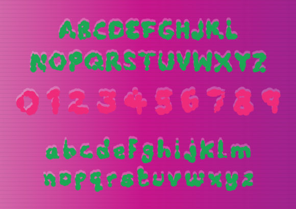 Puff Puff Font PNG with transparent background - Preview 1