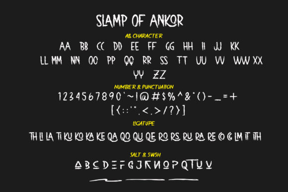 Slamp of Ankor Font PNG with transparent background - Preview 2
